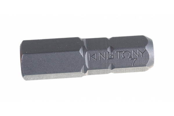 Торцевая вставка (бита) 1/4", HEX, 7мм, 25мм KING TONY 102507H