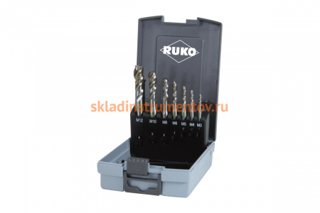 Набор машинных метчиков RUKO HSS-Co5 35 град.M3-M12 245062RO