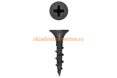 Фосфатированные саморезы с крупной резьбой Зубр по дереву PH2 3,5x35 мм 1 300 шт 300035-35-035