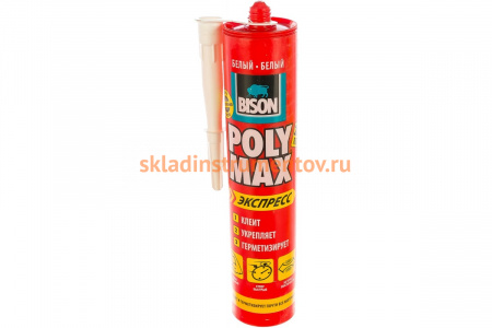 Монтажный клей BISON POLYMAX EXPRESS WHITE CRT 425G 6307937