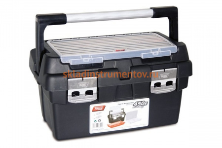 Ящик для инструментов с лотком + органайзер + органайзер в крышке 45х28.5х25см №450Е Tayg TAY-164002