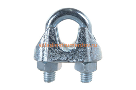 Зажим троса ЗУБР DIN 741, 8мм, 2 шт, оцинкованный, Профессионал 304416-08 Зажим троса ЗУБР DIN 741, 8мм, 2 шт, оцинкованный, Профессионал 304416-08