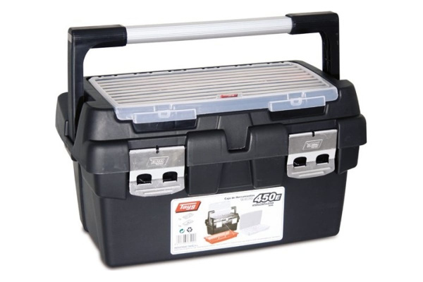 Ящик для инструментов с лотком + органайзер + органайзер в крышке 45х28.5х25см №450Е Tayg TAY-164002