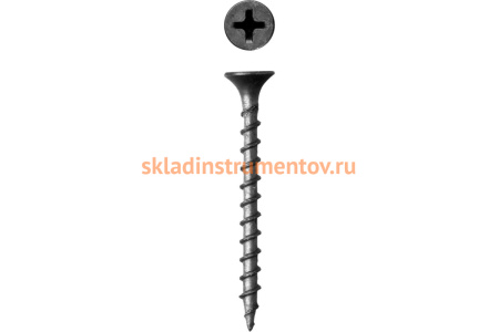 Универсальные саморезы Зубр оксидированные по дереву, PH2, 4,8x125мм, ТФ0, 400шт 4-300030-48-125