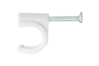 Электроустановочные скобы СИБРТЕХ 4 мм,круглый профиль,50 шт. 47512