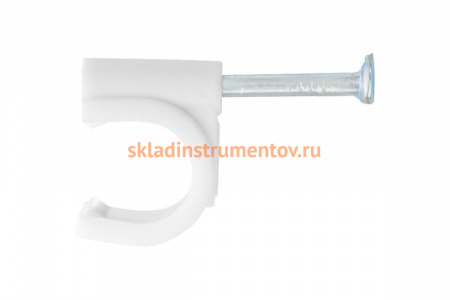 Электроустановочные скобы СИБРТЕХ 6 мм,круглый профиль,50 шт. 47516