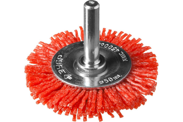 Щетка дисковая (50 мм; нейлоновая проволока с абразивным покрытием) для дрели ЗУБР 35161-050_z02