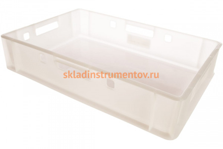 Мясной ящик п/э сплошной 600х400х120 белый морозостойкий Тара.ру Е1 03571
