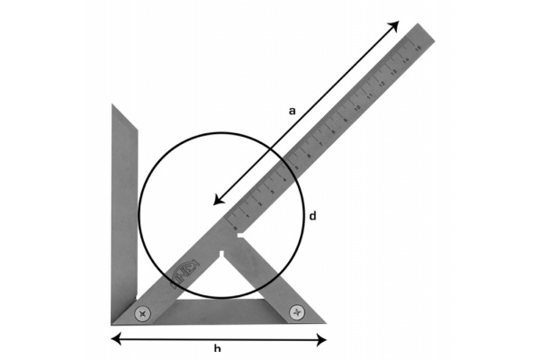 Центровочный угольник Kinex 200х150/210 мм 4062-2