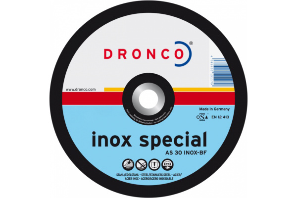 Диск отрезной по нержавейке Special AS30T INOX (230x2.2x22.23 мм) DRONCO 1231905100