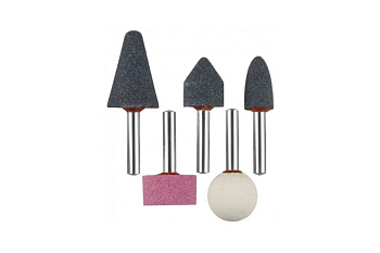 Набор абразивных мини-шарошек-насадок для дрелей (6 мм; 5 шт.) ЗУБР 35994-H5