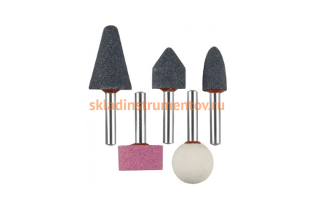 Набор абразивных мини-шарошек-насадок для дрелей (6 мм; 5 шт.) ЗУБР 35994-H5