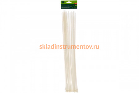 Пластиковые хомуты СИБРТЕХ, 500 * 4,8 мм, белые, 50 шт 45539