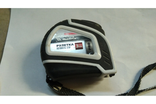 Рулетка MATRIX Autostop 3 м х 16 мм 32550