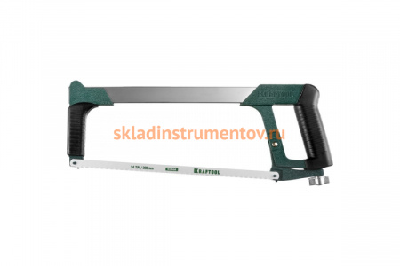 Ножовка "INDUSTRIE" по металлу, натяжная, обрезиненная ручка Kraftool 300мм 15801_z01
