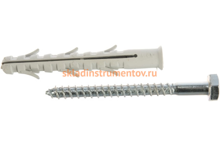 Рамный дюбель ЗУБР Профессионал нейлоновый с шурупом 10 x 80 мм 50 шт. 4-301475-10-080