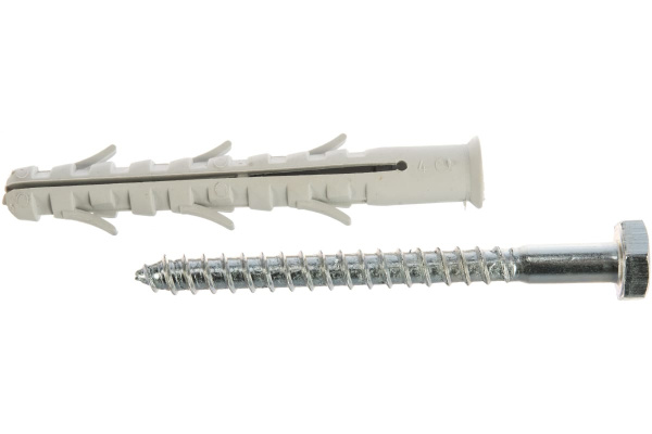 Рамный дюбель ЗУБР Профессионал нейлоновый с шурупом 10 x 80 мм 50 шт. 4-301475-10-080