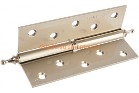 Дверная разъемная петля Зубр Эксперт 1 подшипник цвет матовая никель PN левая с крепежом 125x75x2.5 мм 2 шт. 37605-125-4L