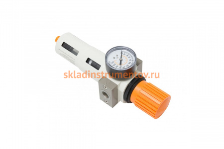 Фильтр-регулятор с индикатором давления Profi 1/2 для пневмосистемы ROCKFORCE RF-702412