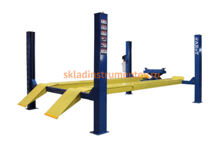 4-х стоечный подъемник для сход-развала с траверсой 380В AE&T F3.5-4