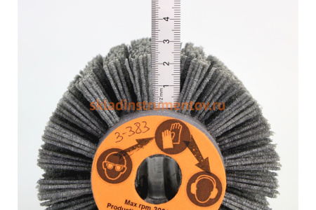 Щетка (110х100х19 мм; +4 паза; P60; полимерный ворс) ОСБОРН 3-383 FEL110100P60PGR