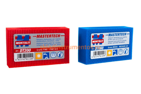 Набор блоков с алмазным напылением для шлифовки керамики, стекла, мрамора MONTOLIT DT262