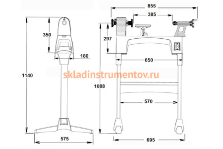 Подставка под станок для JWL-1015 JET 719102
