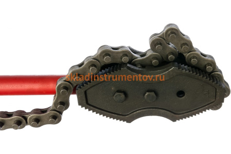 Двуконцевой двусторонний цепной трубный ключ REKON до 10" 029010