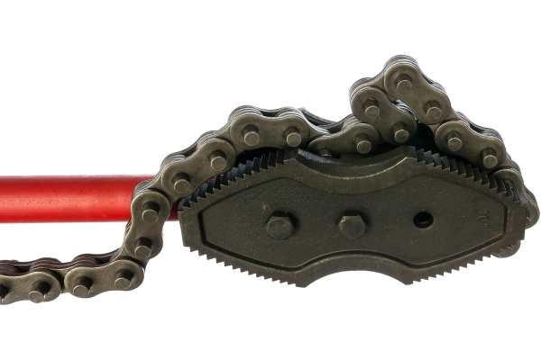 Двуконцевой двусторонний цепной трубный ключ REKON до 10" 029010