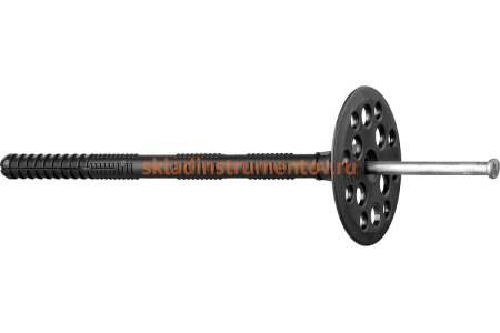 Полипропиленовый дюбель для изоляционных материалов Зубр металлический стержень, 10 x 160 мм, 100 шт, 4-301525-10-160_z01