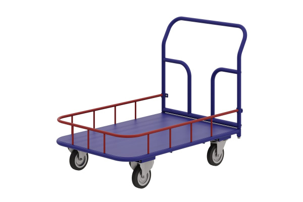 Тележка RUSKLAD платформенная с бортиком ТПБ 10 (800x1800) d200мм Тележка RUSKLAD платформенная с бортиком ТПБ 10 (800x1800) d200мм