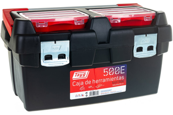 Ящик для инструментов 500x295x270мм + лоток + органайзер + 2 съемных органайзера Tayg 166006