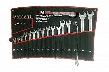 Набор комбинированных ключей BAUM 75 градусов, 22 предмета 40-22M
