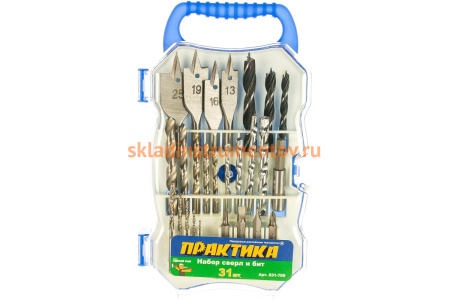 Набор бит и сверл DIY (31 предмет) ПРАКТИКА 031-709