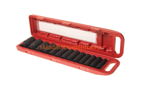 Набор головок ударных глубоких (13 пр; 1/2"; 10-32 мм) ЭВРИКА ER-84013