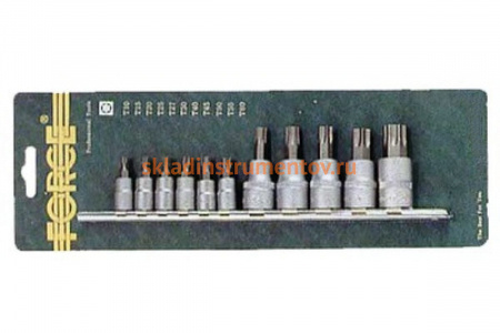 Набор бит-насадок Torx с отверстием 1/4" и 3/8", 11 шт. FORCE 2112I