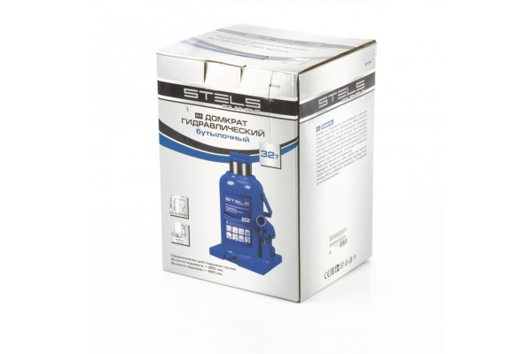 Гидравлический бутылочный домкрат 32 т, h подъема 260–420 мм STELS 51170
