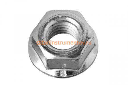 Гайка DIN 6923 с фланцем ЗУБР, M6, 14 шт, кл. пр. 8, оцинкованная, 303636-06