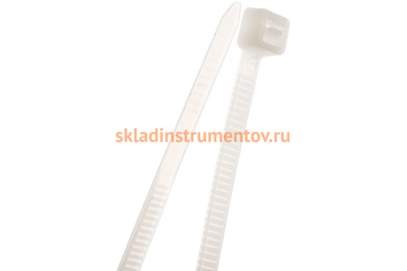 Хомуты СИБРТЕХ 180x3,6 мм, пластмассовые, белые, 100 шт 45525