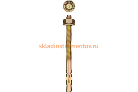 Клиновой анкер Зубр М8 x 50 мм, 100 шт, желтопассивированный 302032-08-050