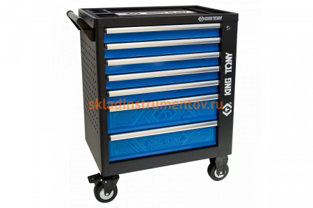 Инструментальная тележка KING TONY 7 ящиков, черная, P87G35-7B-KB01