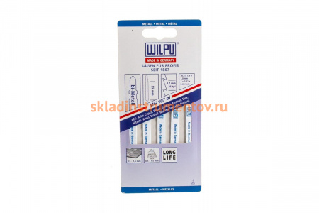 Пилка по металлу MG 107 bi (5 шт; 76.5х7.8х1 мм; 55 мм; 36 TPI; BiM) WILPU 252100005