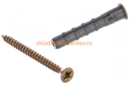 Дюбель "Ежик" 15 шт. с шурупом (6x35 мм) Стандарт Зубр 30661-06-35