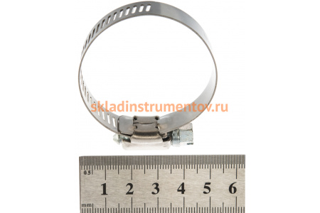 Хомуты Зубр ЭКСПЕРТ нержавеющая сталь, просечная лента 12 мм, 19-44 мм, 4 шт 37815-019-44-4