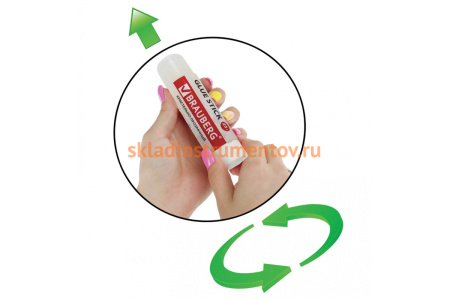 Клей-карандаш BRAUBERG Crystal 25 г, прозрачный 227968