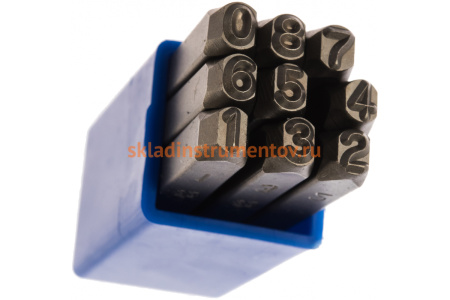 Набор ударных клейм KING TONY 4 мм, цифры, 9 предметов 11409SQ04