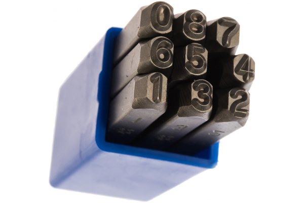 Набор ударных клейм KING TONY 4 мм, цифры, 9 предметов 11409SQ04