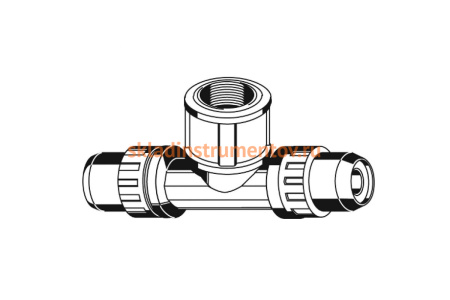Тройник переходной (16х16 мм; 1/2") для трубопровода Зубр 51502-16-1/2-16