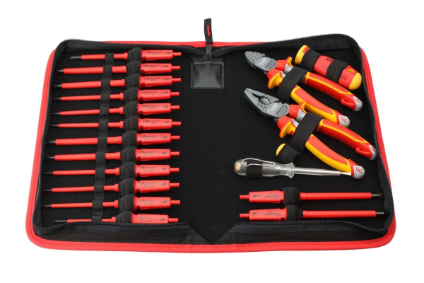 Набор диэлектрических стержней, рукоятки E-SMART, бокорезов и плоскогубцев с отверткой тестером Felo 06391904