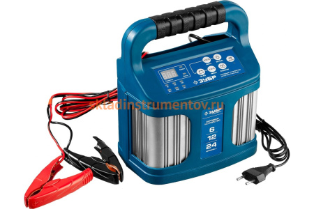 Зарядное устройство ЗУБР ПРОФЕССИОНАЛ, 12В, 12А, автомат, IP65, AGM, GEL, WET 59305